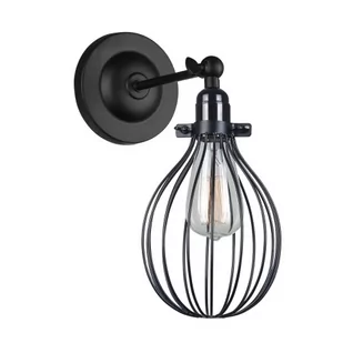 Italux Kinkiet Lesto 1 x 60 W E27 black MBM-2676/1 BK - Lampy ścienne - miniaturka - grafika 1