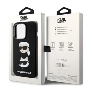 Karl Lagerfeld KLHCP15LSDHKCNK iPhone 15 Pro 6.1" czarny/black Silicone Karl&Choupette Head - Etui i futerały do telefonów - miniaturka - grafika 26