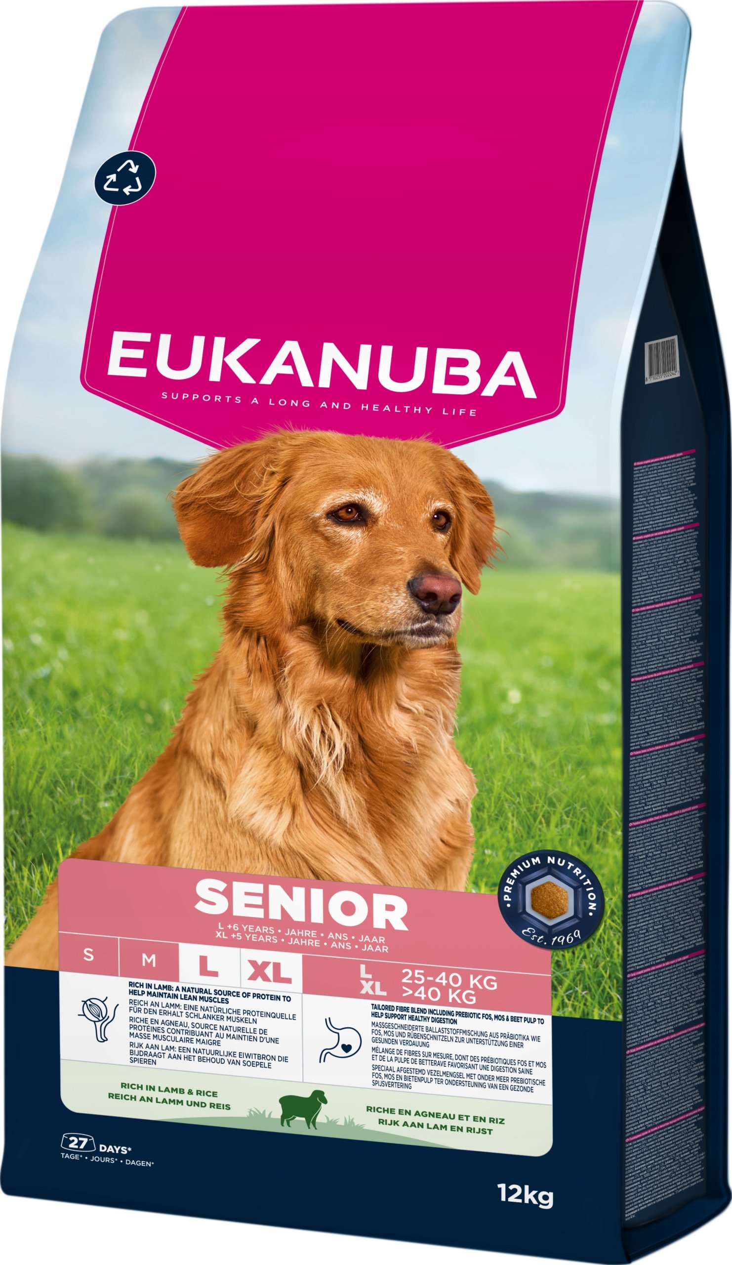 Karma dla psa EUKANUBA Senior Large Breed Jagnięcina 12 kg