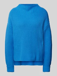 Sweter z dzianiny z golfem model ‘SELMA’ - Swetry damskie - miniaturka - grafika 1