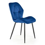 Krzesła - Granatowe pikowane krzesło welurowe G3-K23 - miniaturka - grafika 1