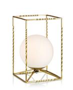 Lampy stojące - Markslojd Eve 107817 Lampa stołowa lampka 1x40W E14 złoty/biały - miniaturka - grafika 1