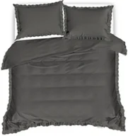 Pościel - Pościel Z Falbaną 200X220 Ciemnoszara 2936 - miniaturka - grafika 1