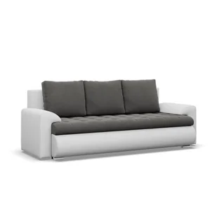 Kanapa rozkładana, Bosco, velvet, ekoskóra, 222x96x92 cm, ciemny szary, biały - Sofy i kanapy Kanapa rozkładana, Bosco, velvet, ekoskóra, 222x96x92 cm, ciemny szary, biały - Sofy i kanapy - miniaturka - grafika 1