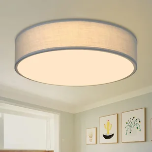 ZMH Lampa sufitowa 1 płomień E27 z kloszem z tkaniny Okrągła tkanina Nowoczesna zieleń z kloszem z tkaniny do sypialni Salon Kuchnia - Oprawy, klosze i abażury - miniaturka - grafika 1