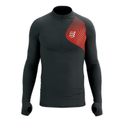 COMPRESSPORT Bluza do biegania męska WINTER TRAIL POSTURAL LS TOP black/red