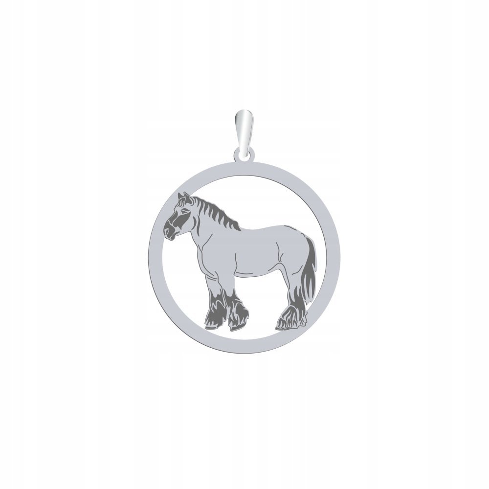 Zawieszka Srebrna Koń Belgijski 925 Biżuteria Prezent Kobieta GRAWER GRATIS