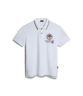 Koszulki męskie - polo uomo napapijri gandy 4 - np0a4h8r 0021 bright white - miniaturka - grafika 1