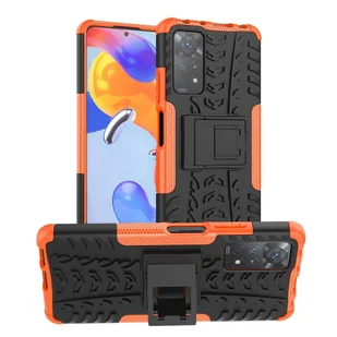 Pokrowiec König Design kompatybilny z Xiaomi Redmi Note 11 Pro 5G - Plastikowe, miękkie etui na telefon - Pomarańczowy - Etui i futerały do telefonów - miniaturka - grafika 1