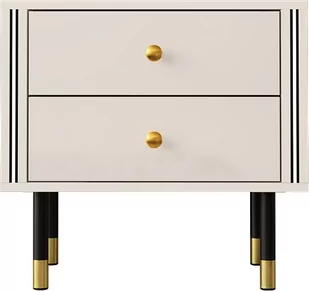 Szafka nocna CRISTAL 04 55x40 biały połysk + LED - Szafki nocne - miniaturka - grafika 1