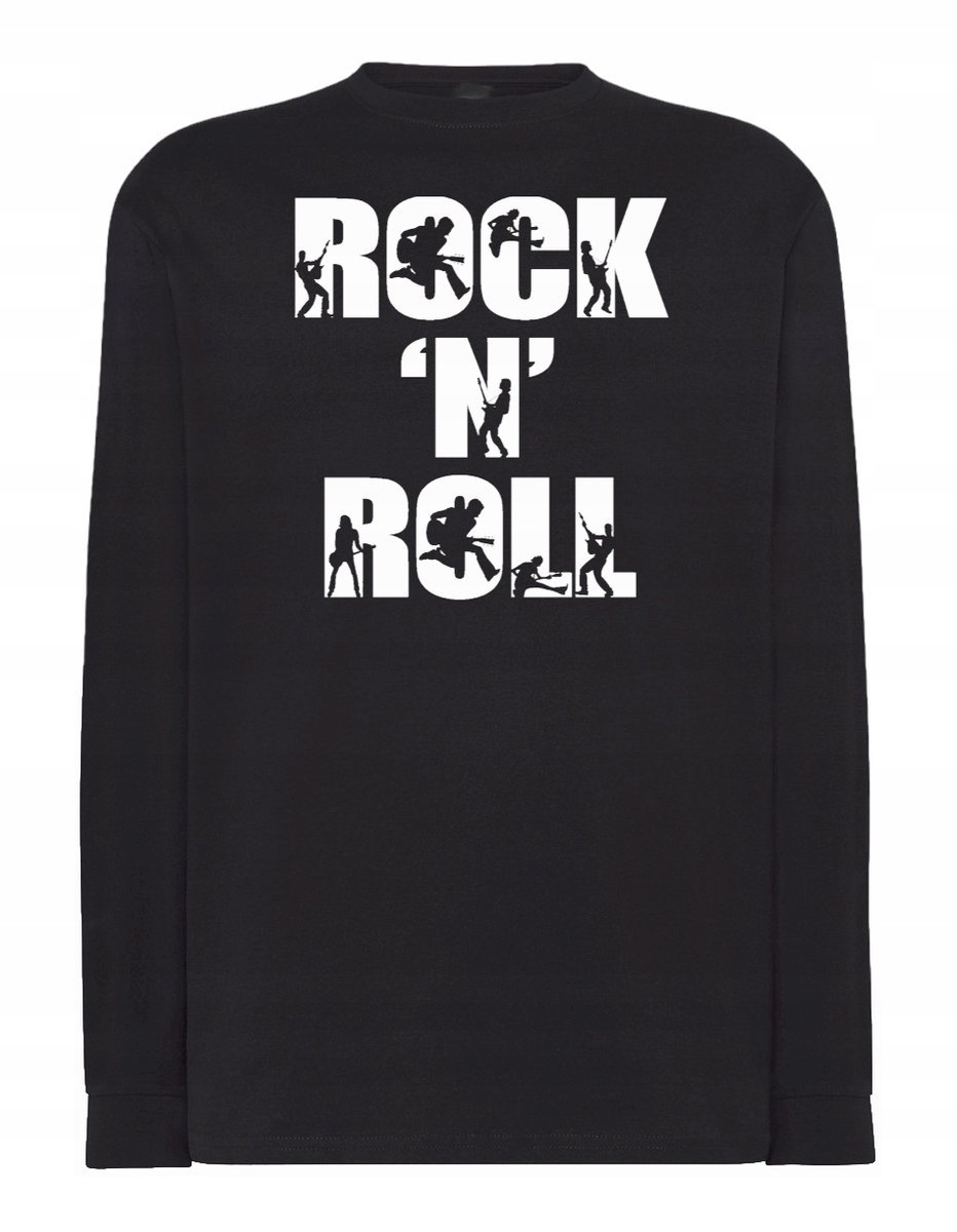 Longsleeve męski nadruk napis ROCK'n ROLL r.5XL