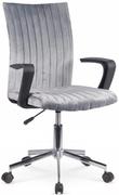 Fotele i krzesła biurowe - Halmar Krzesło obrotowe do biurka szary welur DORAL fotel młodzieżowy - miniaturka - grafika 1