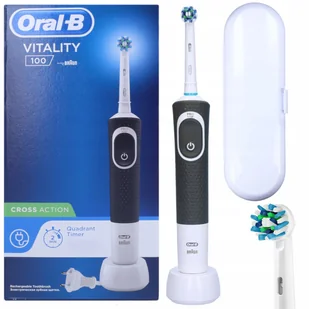 SZCZOTECZKA ORAL-B VITALITY D100 CROSSACTION CZARN - Szczoteczki do zębów - miniaturka - grafika 1