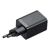 Ładowarki do telefonów - Baseus Super Si Pro Quick Charger USB + USB-C 30W czarna - miniaturka - grafika 1