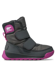 Sorel Śniegowce Childrens Whitney II Strap Wp NC3919 Szary - Buty dla dziewczynek - miniaturka - grafika 1