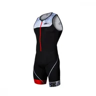 Bielizna sportowa męska - ZEROD Strój triathlonowy rozpinany z przodu START noisy glitch - miniaturka - grafika 1