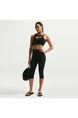 Legginsy - Damskie legginsy capri z wysokim stanem Nike One - Czerń - miniaturka - grafika 1