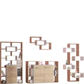 Zestawy mebli dla dzieci - Meblościanka Młodzieżowa 9 Rio MebloCross Dąb Cremona - miniaturka - grafika 1