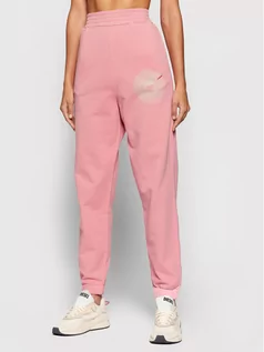 Spodnie sportowe damskie - Pinko Spodnie dresowe Acciano 1G16VY Y7JQ Różowy Regular Fit - grafika 1