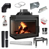 Wkłady kominkowe - Wkład kominkowy prawy simple 11 kw + akcesoria - miniaturka - grafika 1