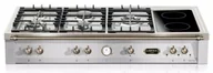 Płyty gazowe do zabudowy - Płyta ceramiczno-gazowa LOFRA Range Top Dolcevita 120 ACCIAIO SATINATO TRS126/5C/Bronze - miniaturka - grafika 1