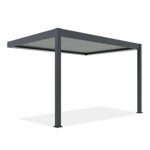 Automatyczna pergola przyścienna z oświetleniem ELEGANCE WALL AUTOMATIC 3x4 Anthracite/Light Grey - Gutroof - Kratki i pergole - miniaturka - grafika 1