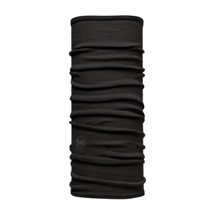 Chusta wielofunkcyjna Buff Merino Lightweight solid black - ONE SIZE - Czapki i chusty sportowe męskie - miniaturka - grafika 1