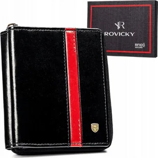Rovicky Mały, skórzany portfel męski na suwak - Rovicky NoSize - Portfele - miniaturka - grafika 1