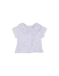 Gocco Unisex Baby Haftowany pasek szyi T-shirt, Optyczny biały, 6-9 miesięcy - Paski - miniaturka - grafika 1