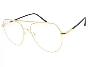 Oprawa korekcyjna złota metalowa F627 Z - Okulary korekcyjne, oprawki, szkła - miniaturka - grafika 1