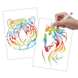 A4 SCRATCH & COLOUR W SZABLONACH 2 SZT, 2 WZORY - Przybory szkolne A4 SCRATCH & COLOUR W SZABLONACH 2 SZT, 2 WZORY - Przybory szkolne - miniaturka - grafika 7