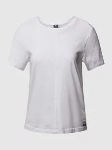 T-shirt z detalem z logo - Koszulki i topy damskie - miniaturka - grafika 1