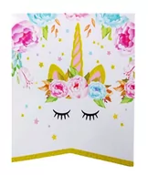 Urodziny dziecka - Baner xl z brokatem jednorożec 20x16,5 cm - miniaturka - grafika 1