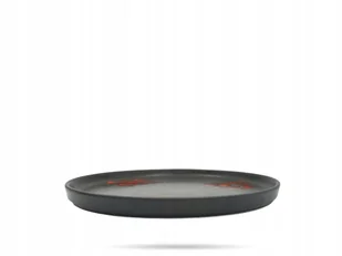 Fine Dine TALERZ Z WYSOKIM RANTEM BLOOM 27 cm PORCELANA EARTH COLOURS CZARNY - Talerze - miniaturka - grafika 3