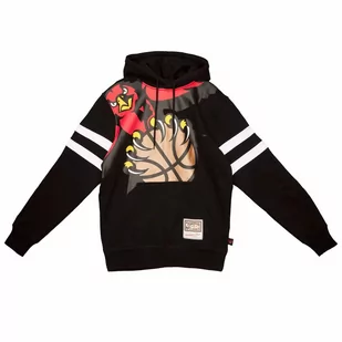 Bluza z kapturem Mitchell & Ness NBA Atlanta Hawks czarna -S - Koszulki męskie - miniaturka - grafika 1