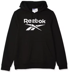Reebok Męska bluza z logo, z dużą piętrową, czarna, XL, Czarny, XL - Bluzy męskie - miniaturka - grafika 1