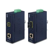 Konwertery sieciowe i transceivery - Planet IP30 Industrial 10/100/1000BASE-T to 1000BASE-LX Converter with IGTP-802TS - miniaturka - grafika 1