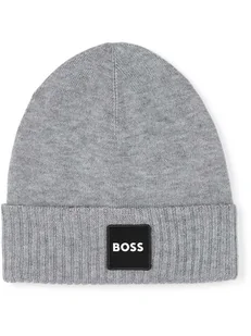 Hugo Boss Kids Czapka beanie w kolorze szarym - Czapki dla dzieci - miniaturka - grafika 1
