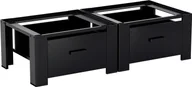 Akcesoria i części do pralek i suszarek - Jopassy 2x Podstawa pod pralkę z szufladą Czarna Podstawa pod pralkę Cokół pod pralkę 62,5x54,5x32,5cm - miniaturka - grafika 1