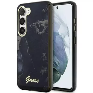 Etui Guess GUHCS23SHTMRSK do Samsung Galaxy S23 S911 czarny/black hardcase Golden Marble Collection - Etui i futerały do telefonów - miniaturka - grafika 1