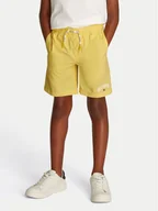 Spodenki damskie - Tommy Hilfiger Szorty sportowe KB0KB09642 Żółty Regular Fit - miniaturka - grafika 1