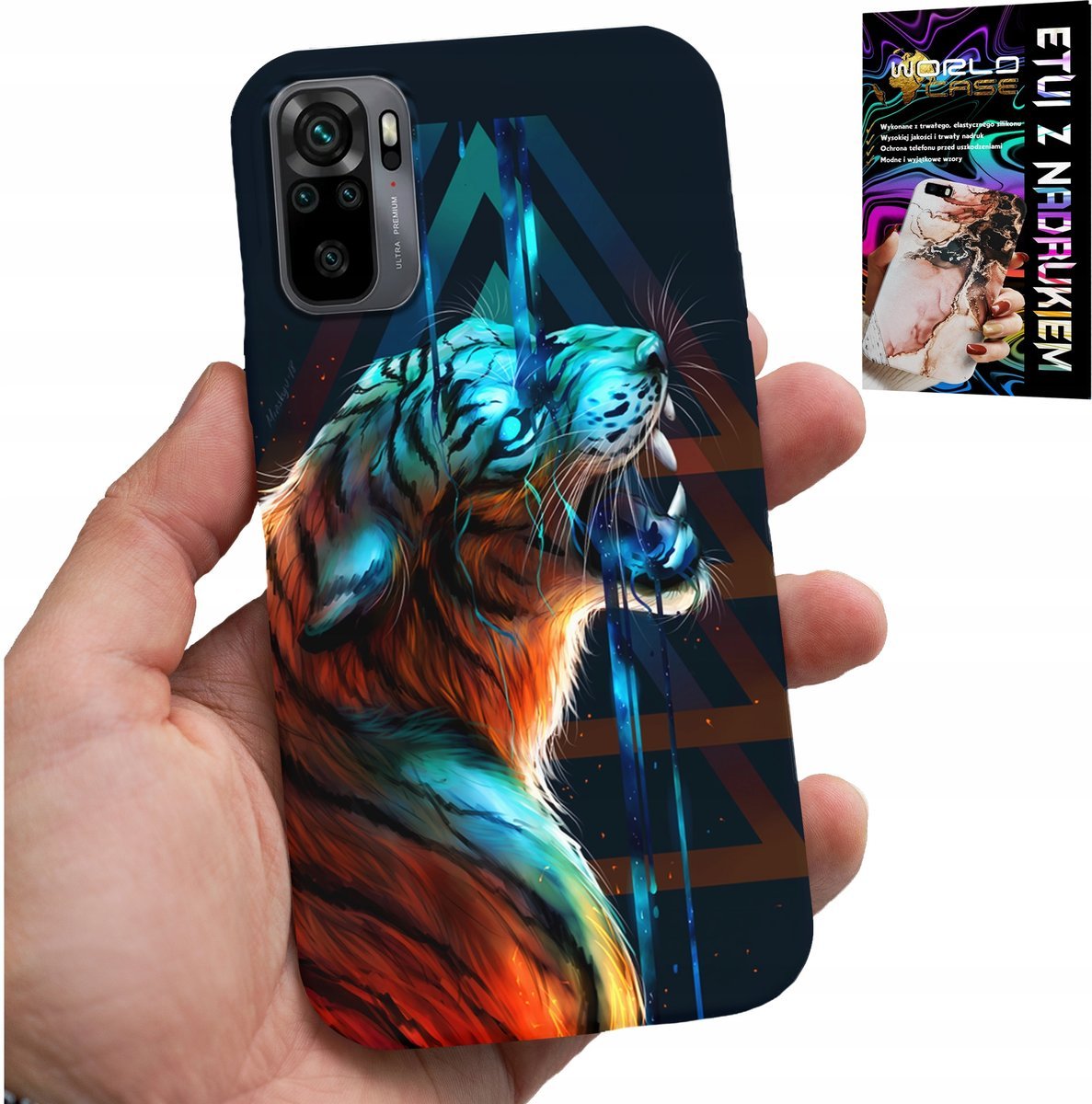 ETUI DO XIAOMI NOTE 10 / 10S - TYGRYS MĘSKIE WZORY NA OBUDOWĘ, CASE