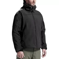 Kurtki męskie - FREE SOLDIER Kurtka outdoorowa z wieloma kieszeniami, wiatroszczelna, taktyczna, nieprzepuszczalna, softshellowa, męska kurtka outdoorowa, czarny, 3XL - miniaturka - grafika 1