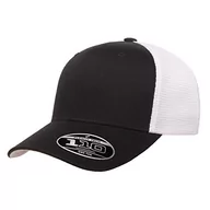 Czapki damskie - Flexfit męska czapka z daszkiem 110 z siateczką, czarno-biała, jeden rozmiar - miniaturka - grafika 1