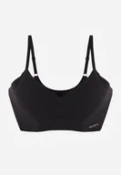 Biustonosze - Czarny Elastyczny Biustonosz Bezszwowy Bez Fiszbin Edaelia - miniaturka - grafika 1