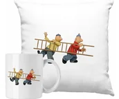 Gadżety dla niej i dla niego - ZESTAW PODUSZKA + KUBEK Pat i Mat Sąsiedzi Pomysł Na Prezent + IMIĘ #2 - miniaturka - grafika 1