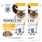 Mokra karma dla kotów - Karma dla kota PERFECT FIT Sensitive 1+ Kurczak w sosie 2 x 85 g - miniaturka - grafika 1
