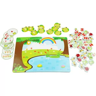 Drewniana kolorowa układanka z łamigówką puzzle magnetyczne - Puzzle - miniaturka - grafika 1