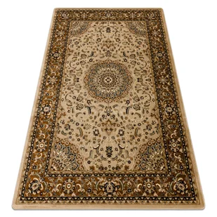Dywan ROYAL E0177 Ramka, rozeta - beż / brązowy beżowy 100x200 cm - Dywany - miniaturka - grafika 1