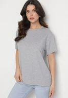 Koszulki i topy damskie - Szary T-shirt z Bawełny w Klasycznym Stylu Tulseli - miniaturka - grafika 1